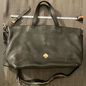 2010s Kate Spade Black Leroy Street Linsley Shoulder/Crossbody Purse